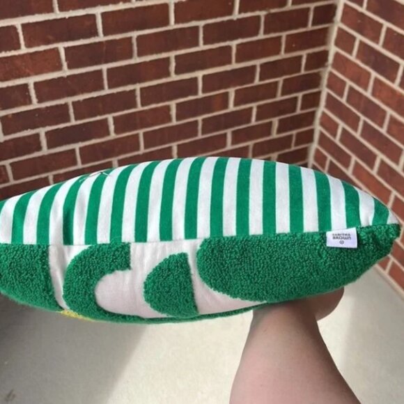 NWT 14" x 20" Avocado and Striped Lumbar Decorative Pillow Green - Tabitha Brown - Picture 5 of 5